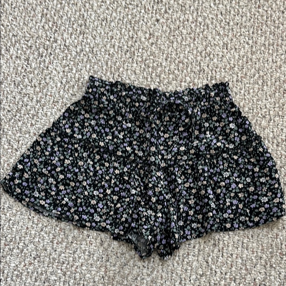 Aeropostale High Waist Black and Purple Shorts
